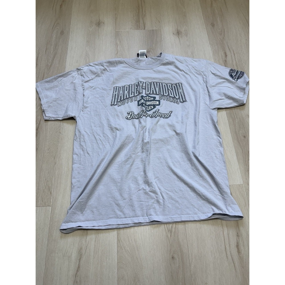 Harley Davidson Built For Speed Logo Cotton Short Sleeve T Shirt Men's Size XL